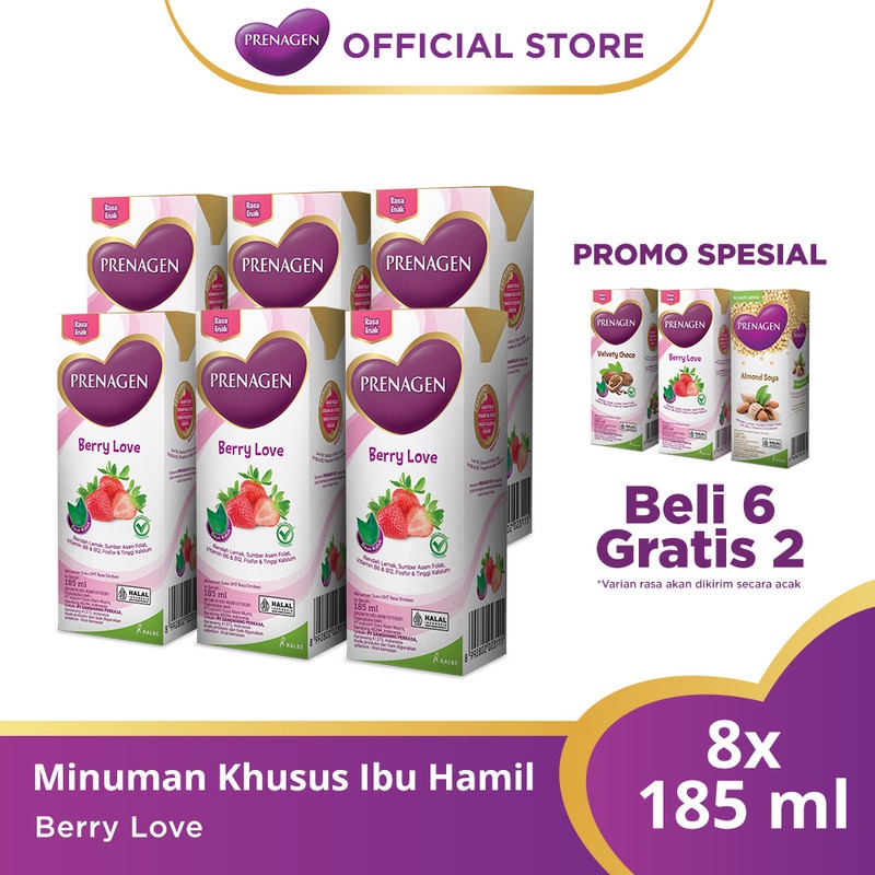 Buy 6 Prenagen MOM UHT Berry Love 185 ml Get 2 Free Prenagen UHT