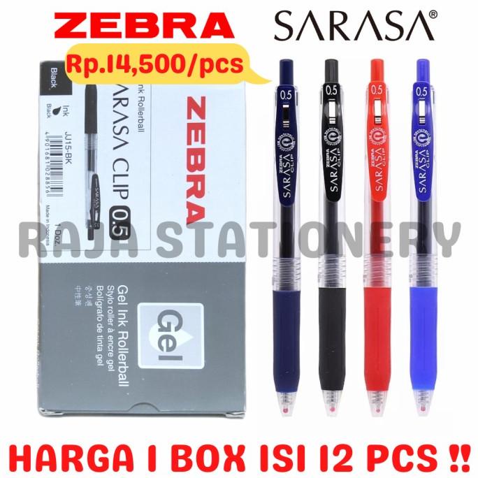 

PEN SARASA HITAM BIRU MERAH BLACK BLUE 0.5 0.7 ZEBRA PULPEN [12PCS] ---NEW---