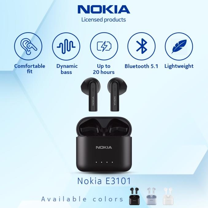 Best Seller Nokia Essential True Wireless Earphones TWS E3101 - Black