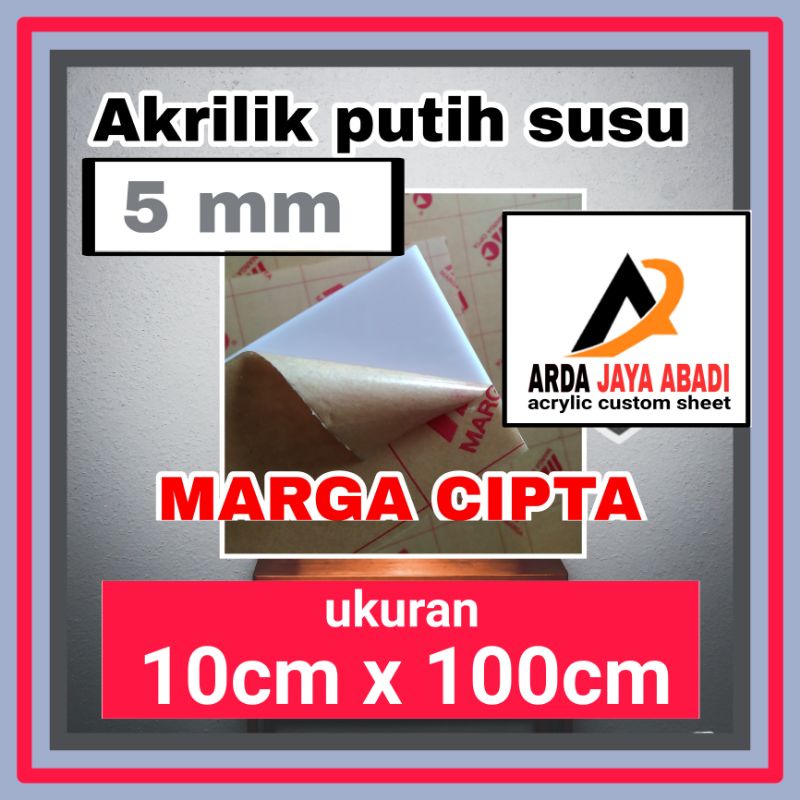 Akrilik 5mm putih susu 10 x 100 akrilik lembaran Acrylic white mika lembaran akrilik  termurah