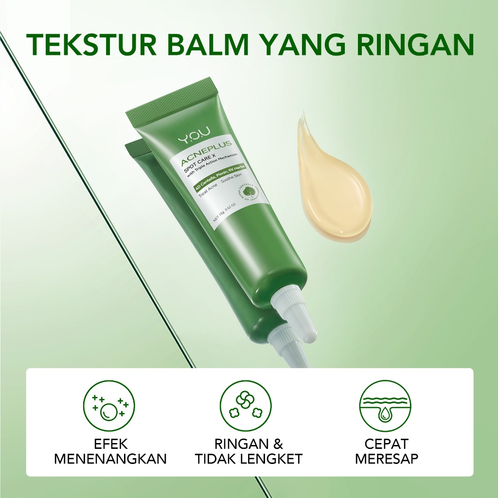 Y.O.U NEW FORMULA ACNE PLUS Action Spot Care 15gr Gentle Acne-Clearing Treatment Y.O.U OBAT TOTOL JERAWAT