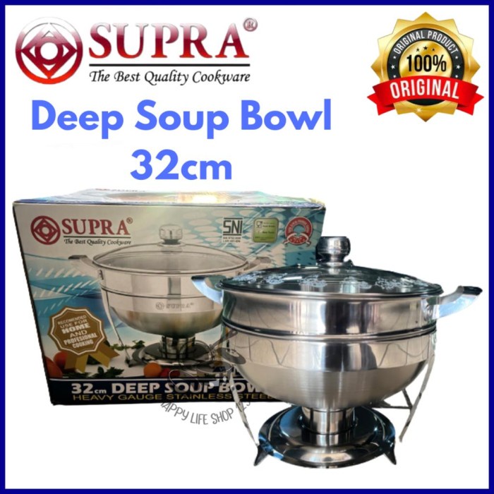 Terlaris Supra Deep Soup Bowl 32Cm/Panci Prasmanan Bulat Supra 32Cm