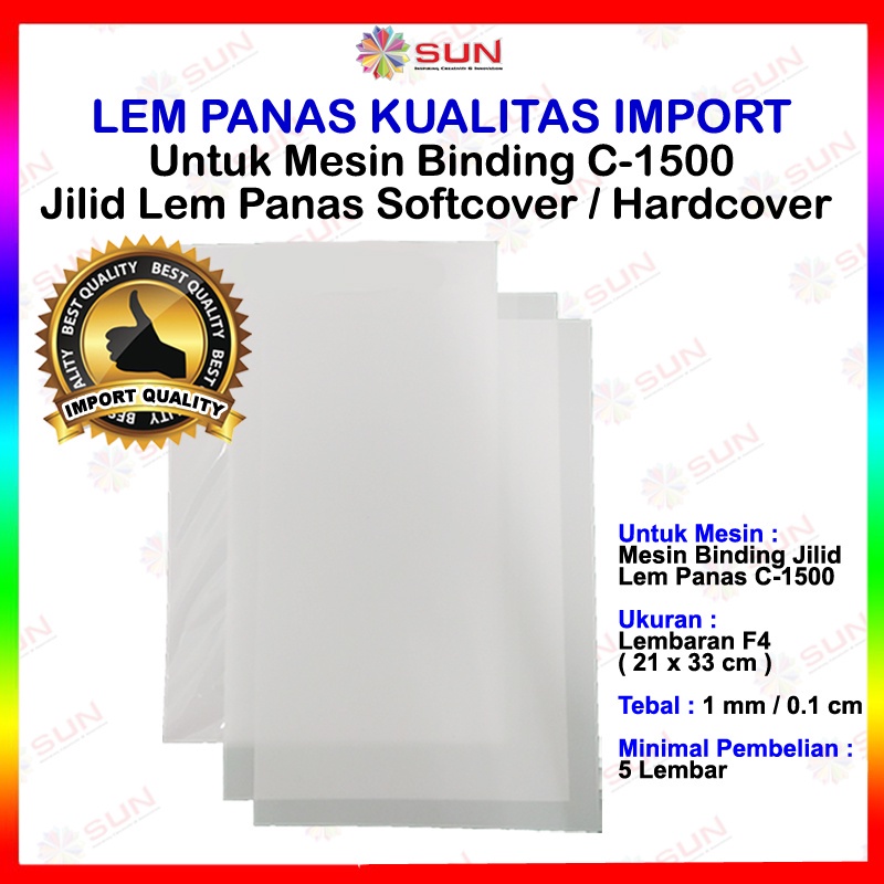 

LEM PANAS PREMIUM UNTUK MESIN JILID BENDING / BINDING C-1500 KUALITAS T