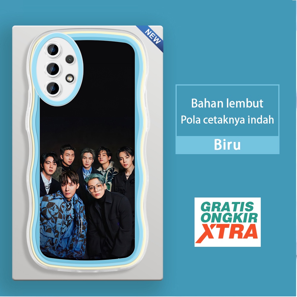 Mulia Samsung M02 M11 M12 M22 M32 M10 M21 M30S M23 5G Casing Ponsel  Pola BTS Korea  warna-warni gel