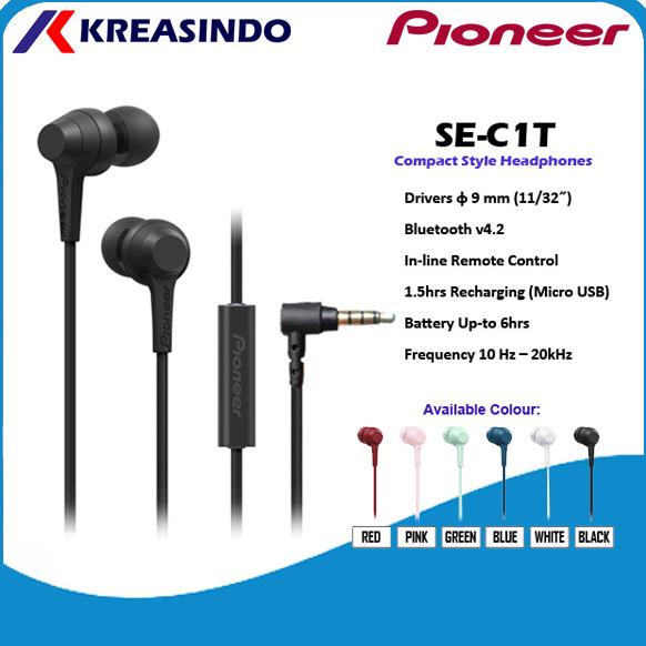 Best Seller Pioneer SE-C1T / SE C1T /SEC1T In Ear Earphone Headset Garansi Resmi
