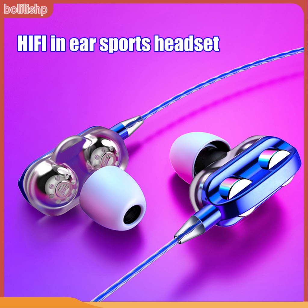 &lt;Bolilishp&gt; A4 Earphone In Ear Heavy Bass Universal Bahan Plastik Ringan