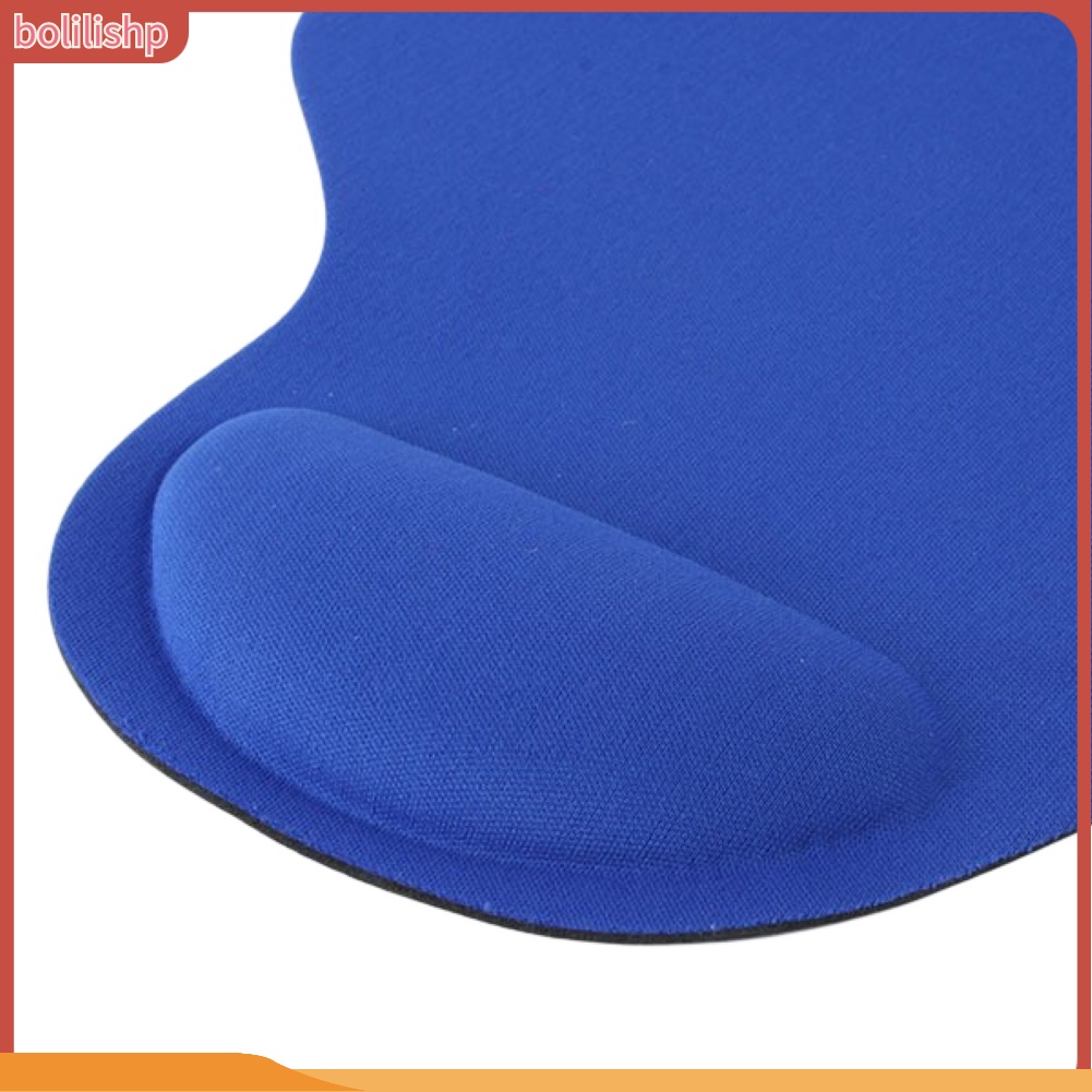 &lt;Bolilishp&gt; Mouse Pad Gaming Anti Slip Warna Polos Dengan Wrist Support Untuk Rumah / Kantor