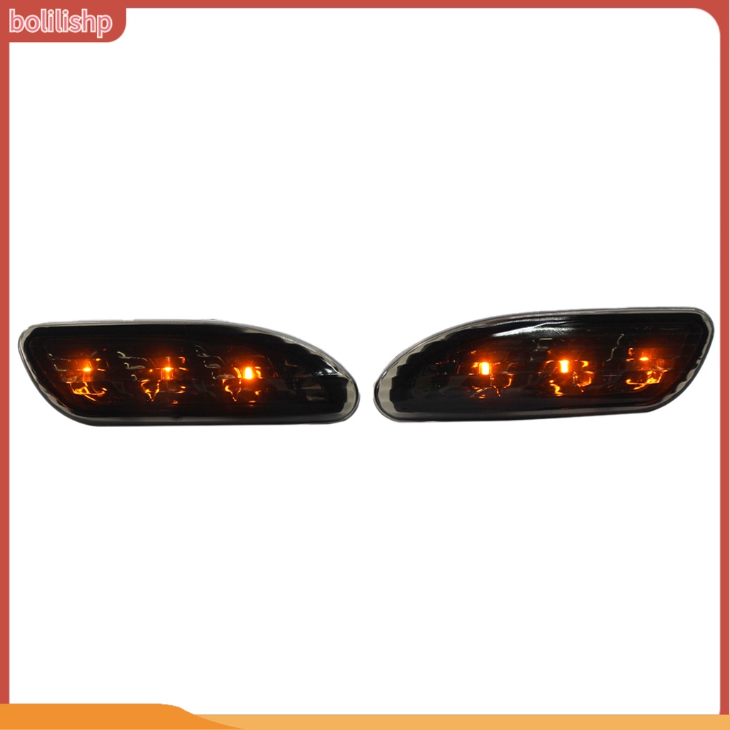 &lt;Bolilishp&gt; 2pcs Lampu Sein Led Warna Abu-Abu 2038200821 2038200721 Untuk Bumper Depan Mobil Mercedes-Benz W203 01-07