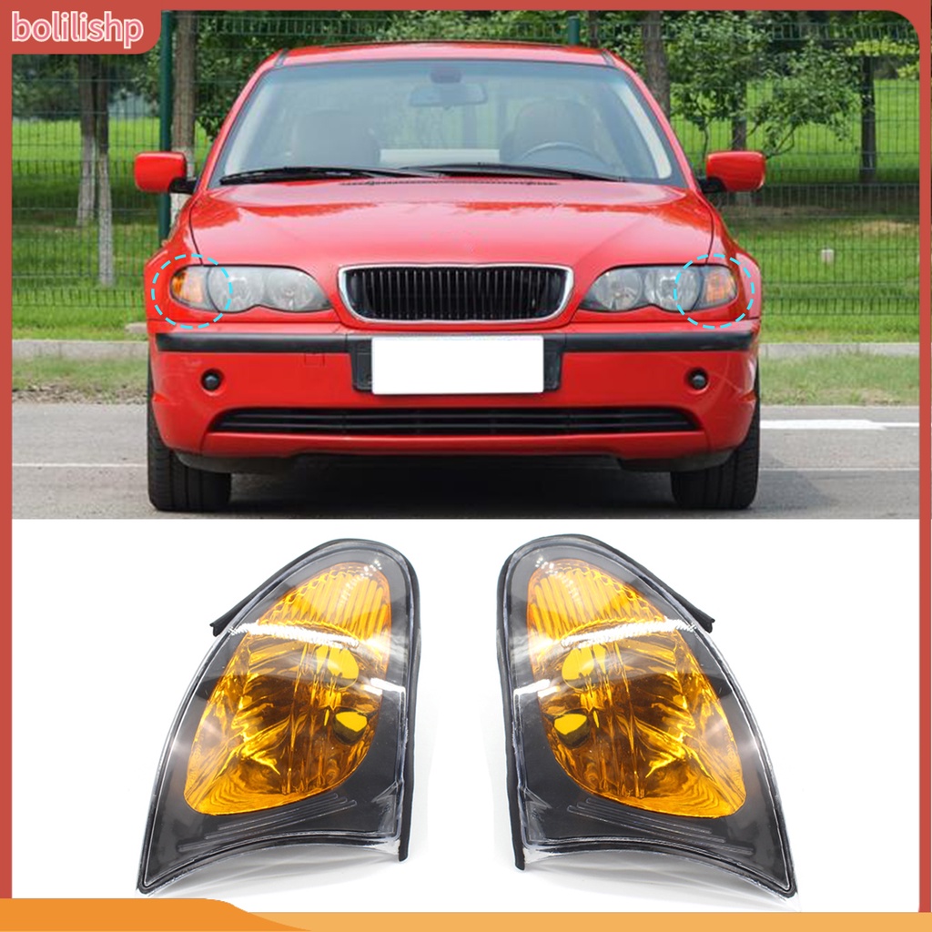 &lt;Bolilishp&gt; 1 Pair Corner Light Shells Protection Replacement Car Matched Anti Slight Impact Corner Lamp Covers OE 63137165859 63137165860 for BMW E46 4-door 2002-2005