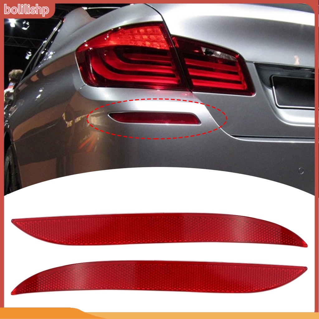 &lt;Bolilishp&gt; Cover Reflektor Bumper Belakang Kanan / Kiri Warna Merah Untuk Bmw E60 2008-2010 63147183913 63147183914