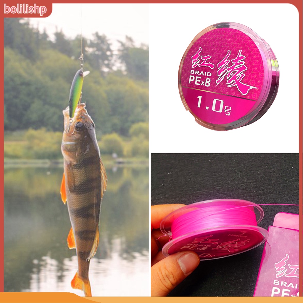 [Bolilishp] 1 Roll 100m Lure Line Fast Water Entry Tarik Kuat Rapat Anyaman Angling PE Pink 8kepang Pancing Pancing Outdoor Mancing