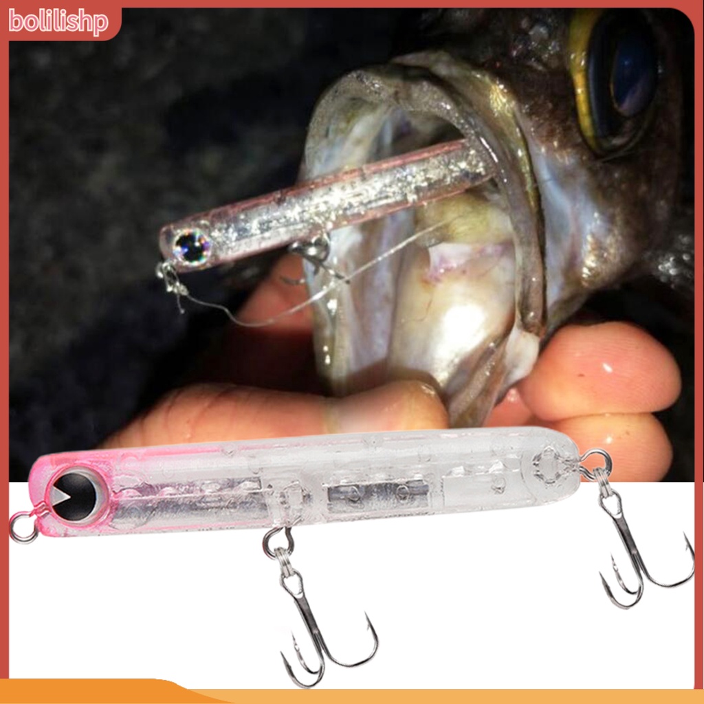 [Bolilishp] 6cm/4.8g Mikro Pensil Umpan 3D Simulasi Fisheye Tajam Kait Simulasi Angling Tenggelam Pensil Mikro-object Umpan Memancing Luar Ruangan