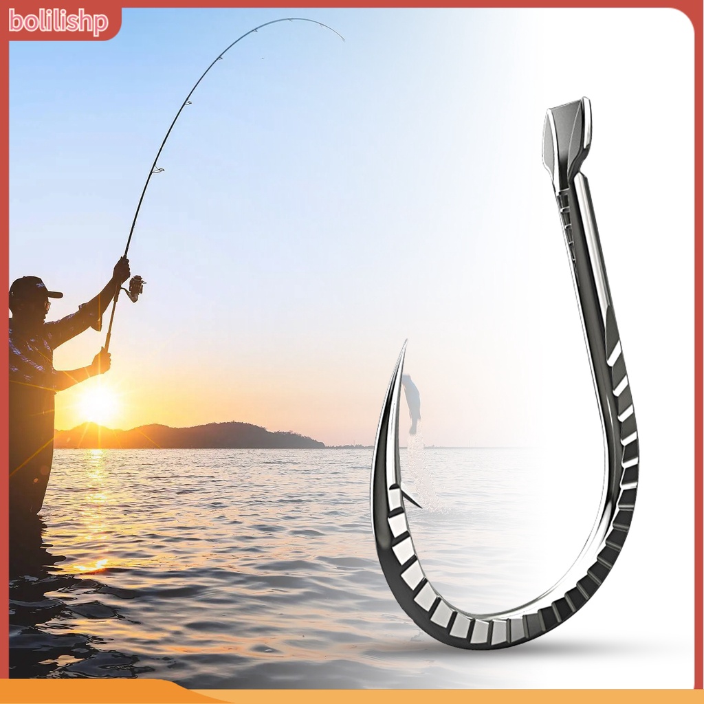 [Bolilishp] 30pcs/set 1-15 Kait Memancing Tajam Tahan Karat Anti-Korosi Paduan Titanium Heavy Duty Barbed Carp Fishing Fishhooks Angling Supplies