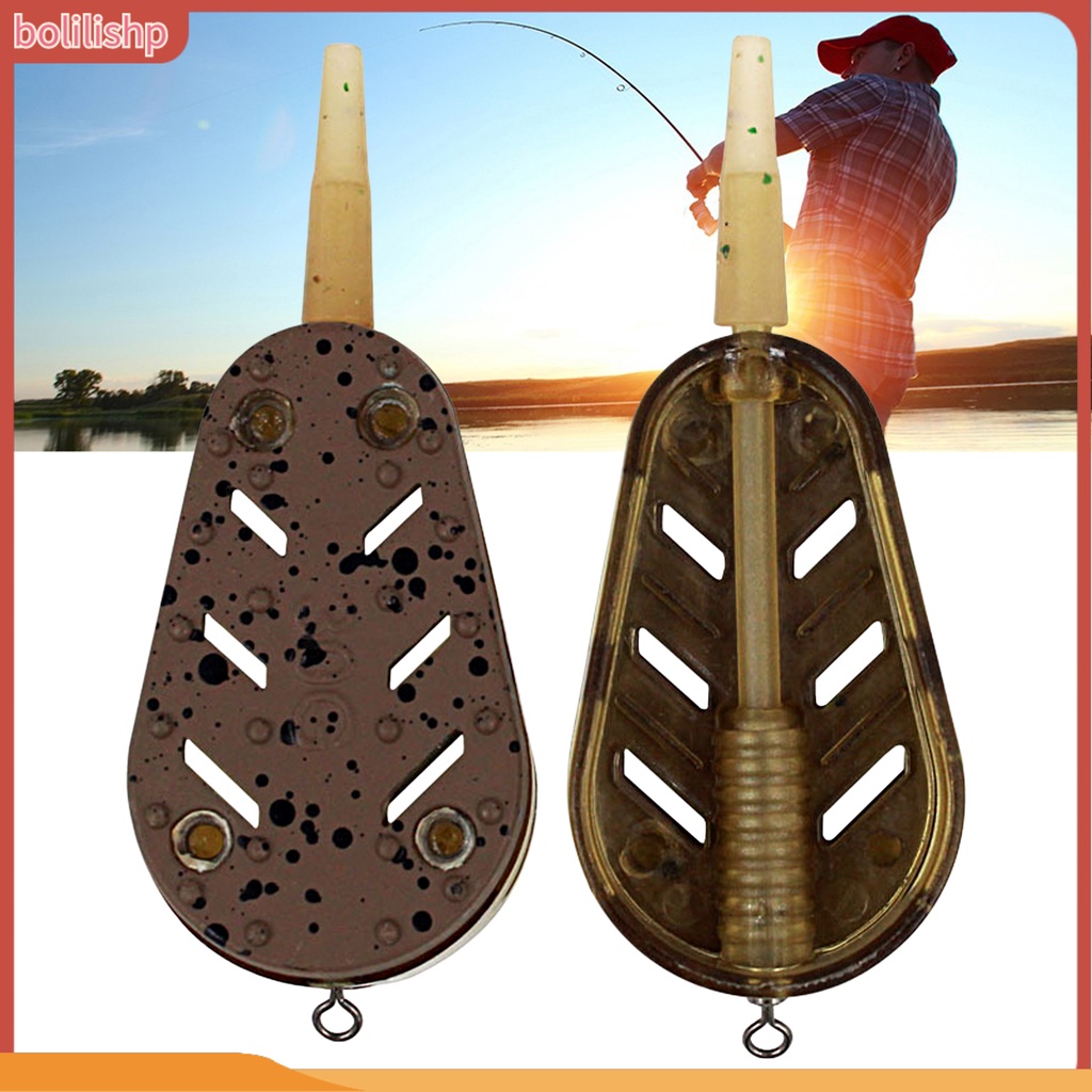 [Bolilishp] fishing Feeder Alat Mini Kokoh Portable Kuat Tahan Aus Memancing Paduan Seng Tandon Carp Fishing Metode Feeder Memancing Aksesoris