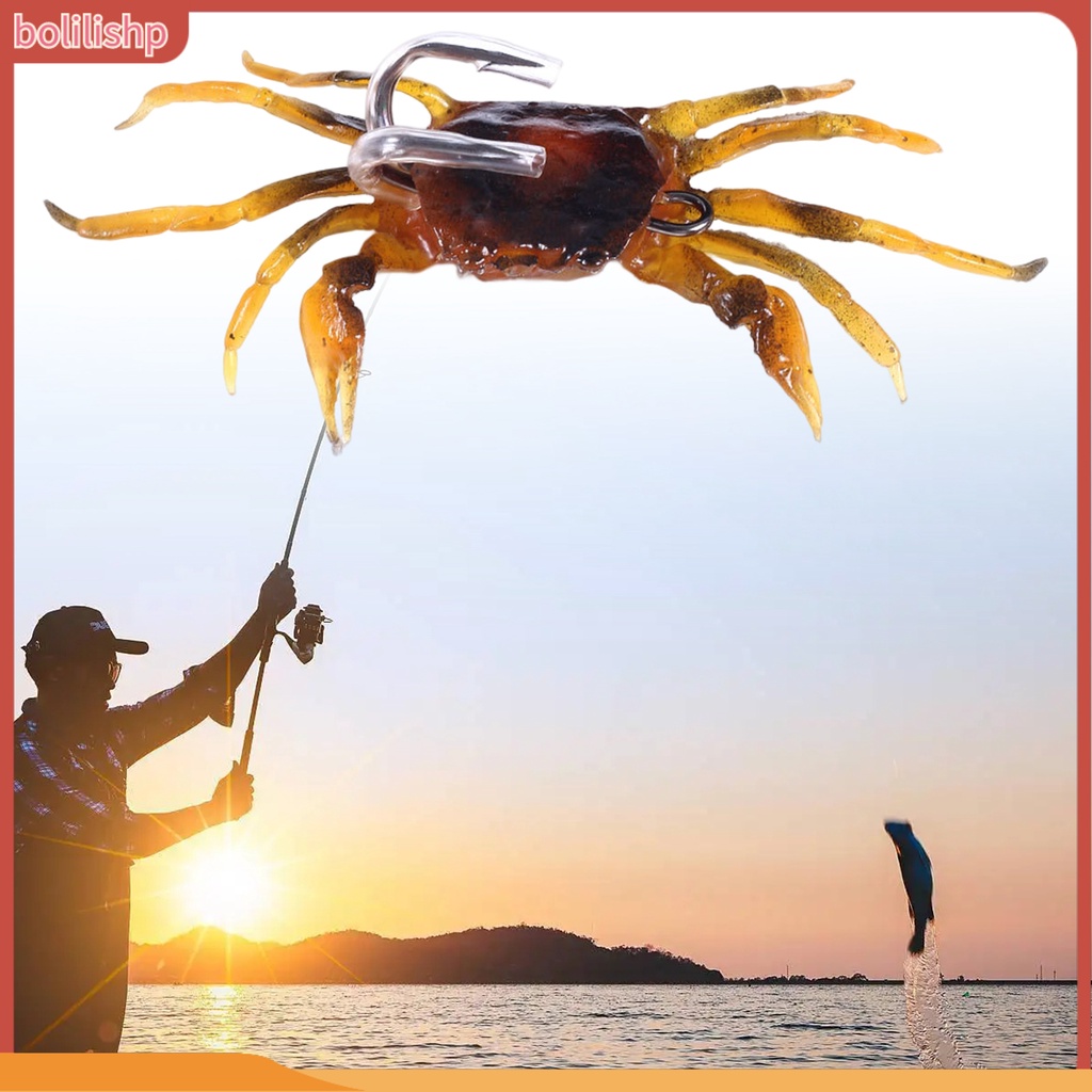 [Bolilishp] 8cm/19g 10cm/30g Kepiting Umpan Lembut Tajam Kait Simulasi Air Tawar Jig Kepala Umpan Memancing Tackle Profesional Es Memancing Umpan Tenggelam Lembut Umpan Perlengkapan Memancing