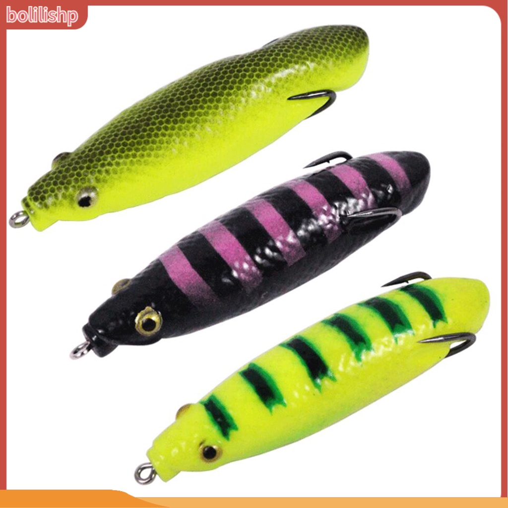 [Bolilishp] 9cm Pemikat Pancing Penampilan Realistis Kait Ganda 3D Mata Simulasi Panjang Kodok Topwater Umpan Buatan Peralatan Memancing