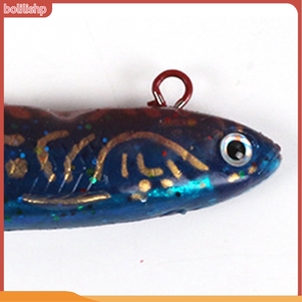 [Bolilishp] 28g 14cm Umpan Pancing Ekor Bercabang 3D Mata PVC Anti-deformation Fake Lure Untuk Memancing