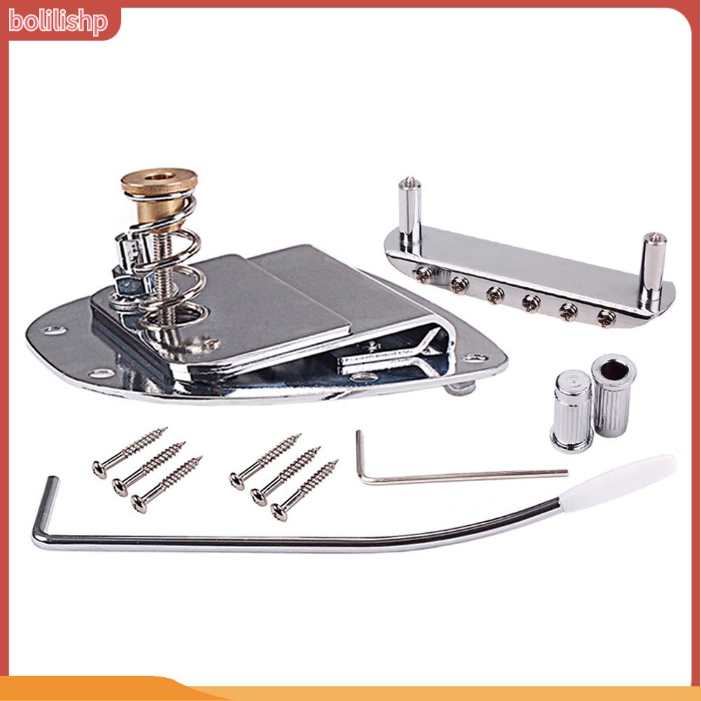 &lt;Bolilishp&gt; Set Bridge Tremolo Bahan Metal Untuk Gitar Jazzmaster