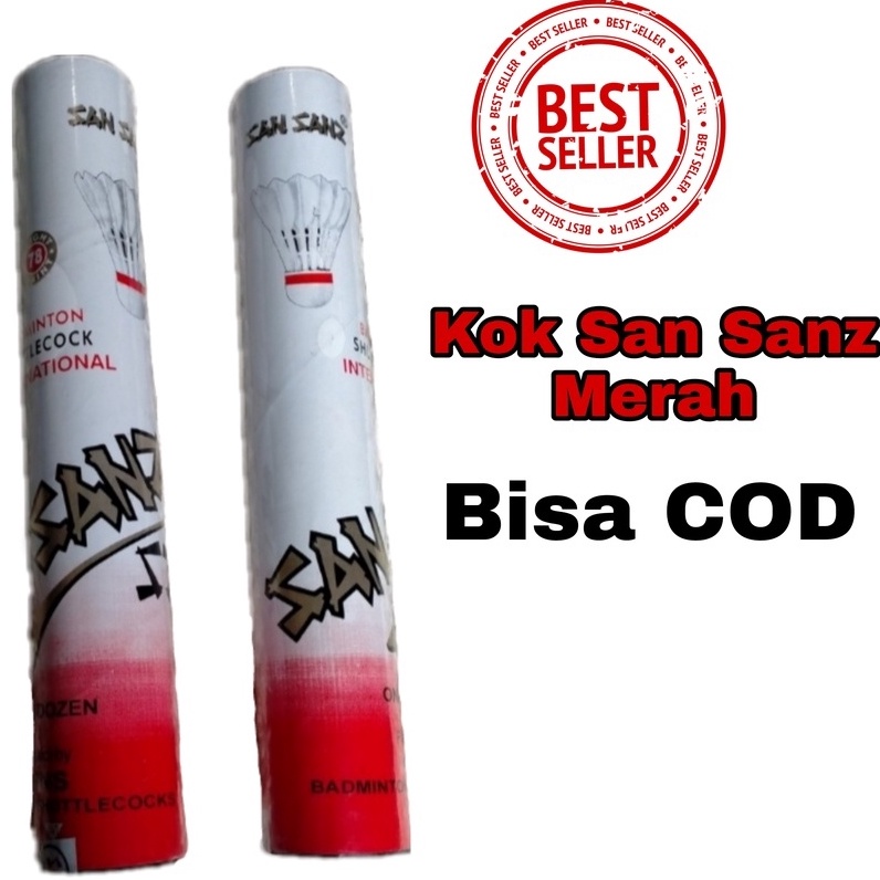 "SDA.14Jn23ᴮ" COD SHUTTLECOCK BADMINTON SANSANZ MERAH TERLARIS