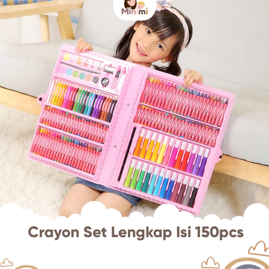 

PLU.9Jn23ᵟ ‑ Minimi Krayon Set Alat Menggambar Anak Oil Pastel Isi 150pcs Krayon Set Pensil Warna Gambar Alat Tulis & Lukis Melukis ATK