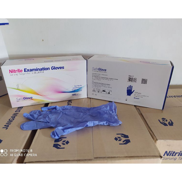 [D♫28㊛) Safeglove nitrile sarung tangan nitrile safeglove supergard super gard viiral