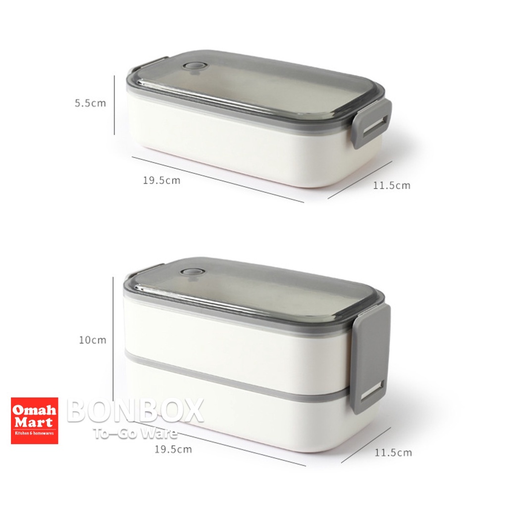 LUNCH BOX KOTAK BEKAL MAKAN N SET TAS BEKAL MAKANAN ANAK DEWASA ANTI TUMPAH SEKAT