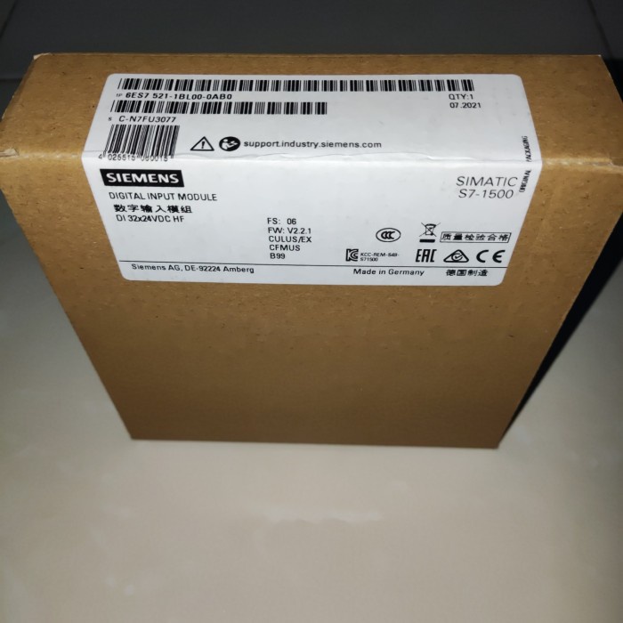 Plc Siemens S7-1500 Digital Input 6Es7 521 1Bl00 0Ab0