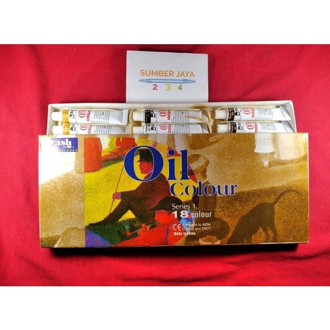 

+%+%+%] Cat Minyak 18 Warna Kanvas Lukis / Cat Lukis Minyak 18 Warna TERMURAH