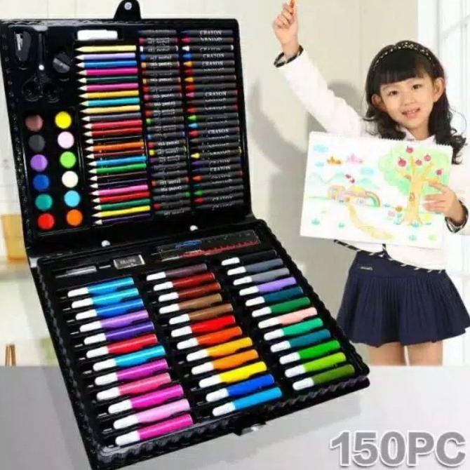 

Art Set Isi 150 Pcs Pensil Warna Set Anak Crayon Full Set Alat Lukis len02
