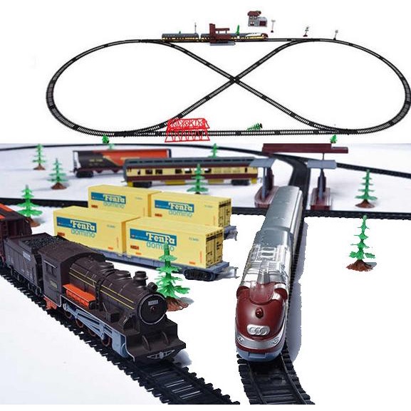 Sepur Miniatur Simulasi Kereta Api Lintasan Rel Mainan Edukasi Anak