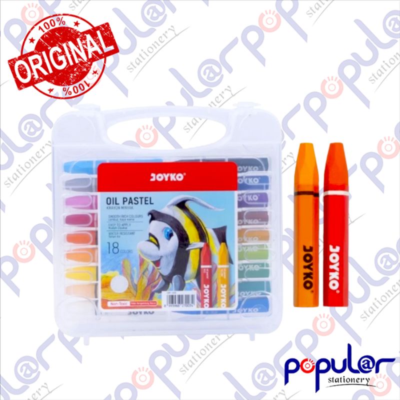 

Crayon Joyko 18C / Krayon Minyak Oil Pastel 18 Warna OP-18S