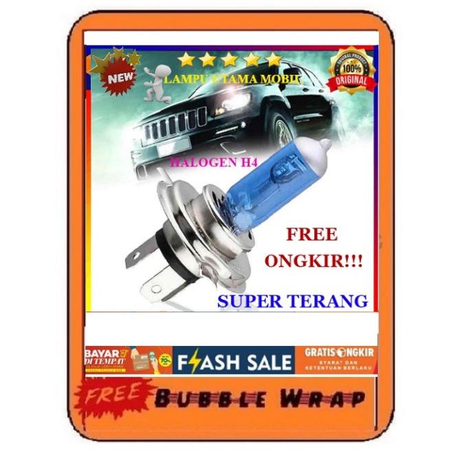 *#*#*#*#] Lampu Bohlam Halogen H4 12V 35W Putih Motor Mobil