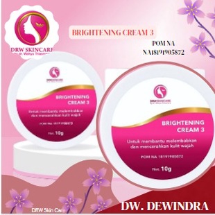 Drw Skincare BRIGHTENING CREAM 3/Drw Skincare,/ Paket Hemat Krim Flek Hitam/ Kusam/Jerawat Drw Skinc