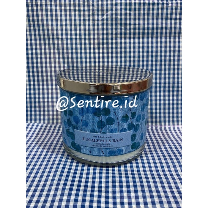 Bbw Three Wis Candle Eucalyptus Rain
