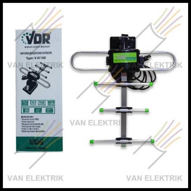 DISKON 50% ANTENA TV INDOOR & OUTDOOR VDR V-87HD + KABEL 1.5M / ANTENA DIGITAL VDR / ANTENA TV MURAH