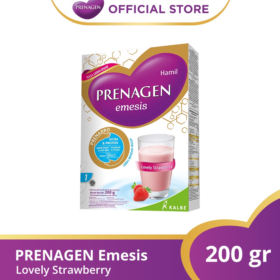 Paling Dicari PRENAGEN EMESIS LOVELY STRAWBERRY 200 gr Susu Ibu Hamil | Susu Emesis
