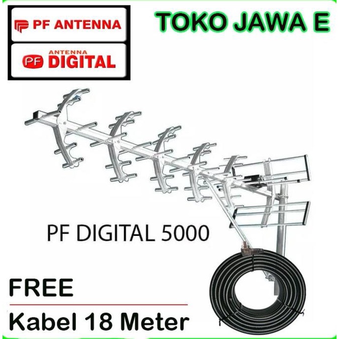 Antena LUAR PF DIGITAL 5000 JODOHNYA TV LED/LCD/TABUNG