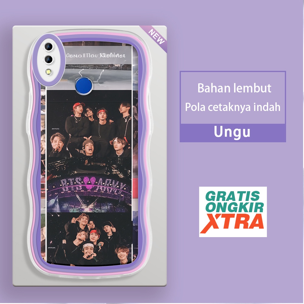 Mulia Realme 3 pro C1 C2  Casing Ponsel  Pola Konser BTS ARMY  warna-warni gelombang batas sofe Case