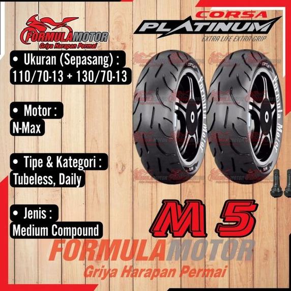 Corsa M5 Ban Nmax Sepasang 110 70-13 & 130 70-13