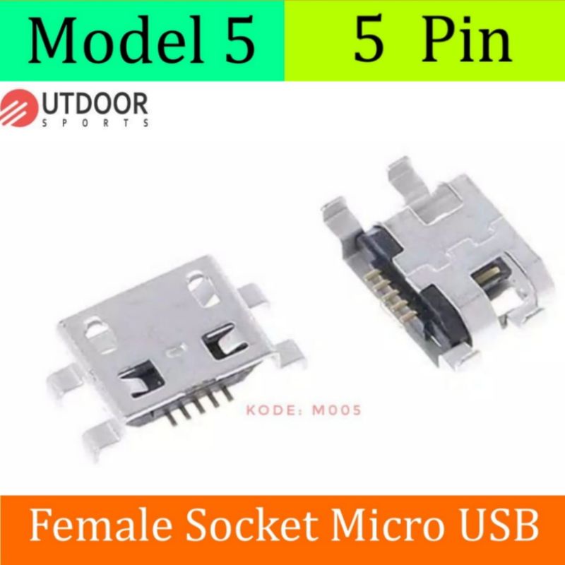 M005 Conektor Charger Soket Micro Usb 5 Pin Tipe B Female Smartfren Hp Cina