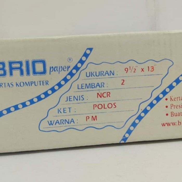 

Kertas Komputer Brio Uk Folio 2 ply NCR PM gon04
