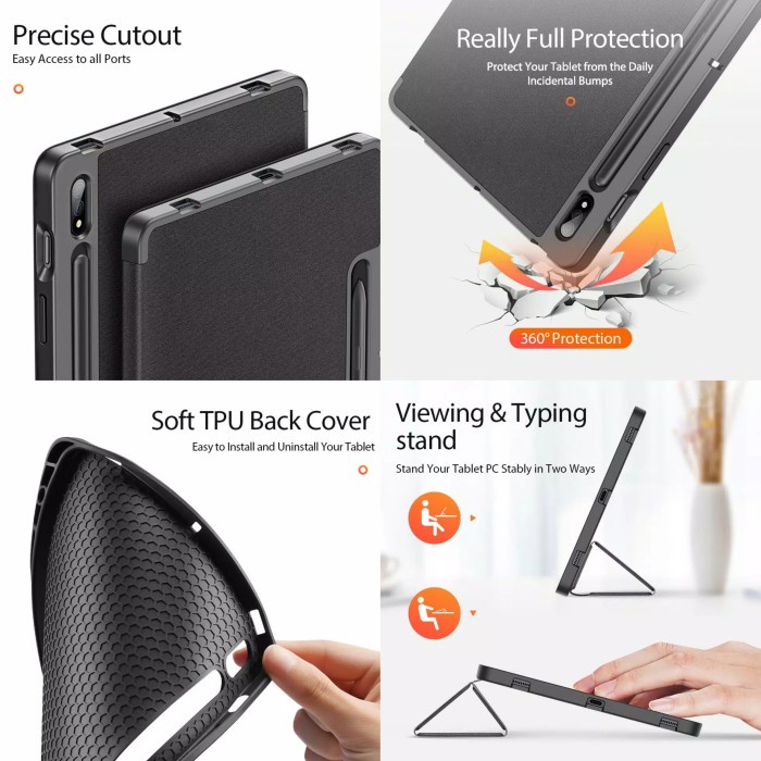 Dux Ducis Case Samsung TAB S7 Plus Casing Smart Cover TAB S7+ 12.4inch hen03