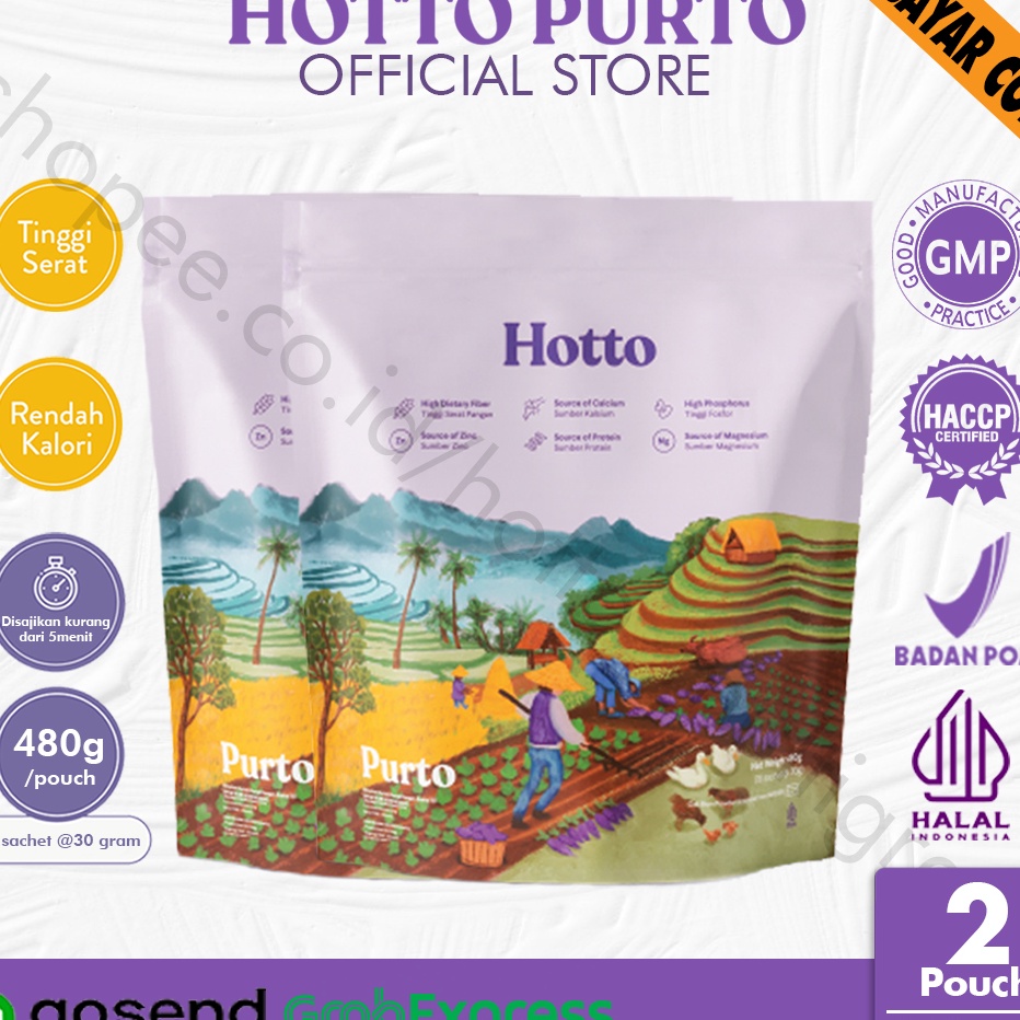 

➤8a Terkini Hotto Purto Superfood Multigrain dengan Ubi Ungu - 2 Pouch A48
