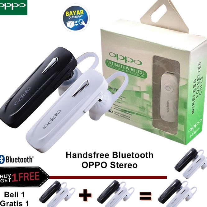 TERLARIS PROMO BELI 1 GRATIS 1 Headset Bluetooth OPPO VIVO SAMSUNG XIAOMI REALME Full Bass Original 