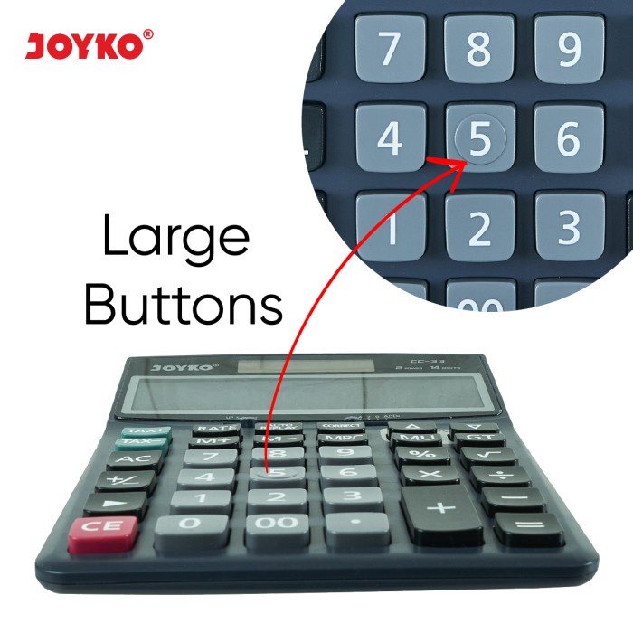 

Calculator / Kalkulator Joyko Cc-33 / 14 Digits / Check Correct