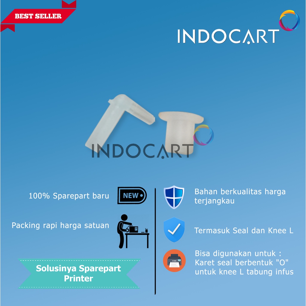 Knee L+Seal Karet Tabung Infus Modif CISS HP Canon Epson-Import