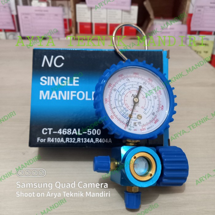 Terlaris Manifold Ac Single High Nc R32 R410 R22 R134A 500Psi