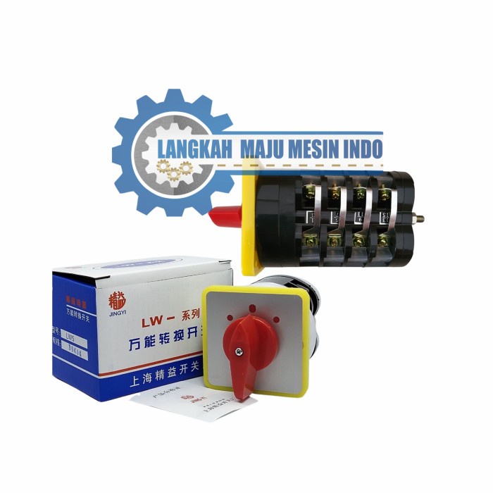 Best Seller Selector Switch Mesin Milling / Saklar 16A 500Vac Lw5 D-16 5.5S/4