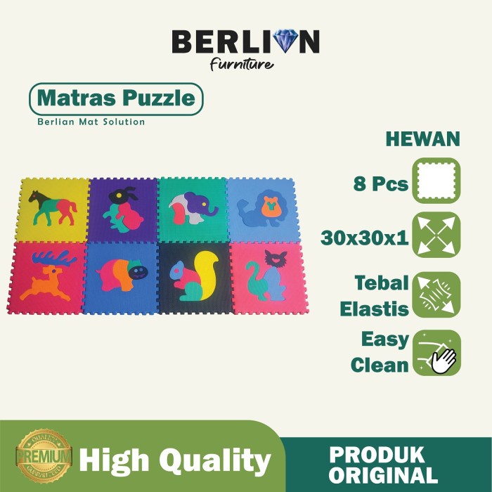Best Seller Mainan Anak - Alas Lantai Puzzle Motif Hewan/Edukasi 30X30