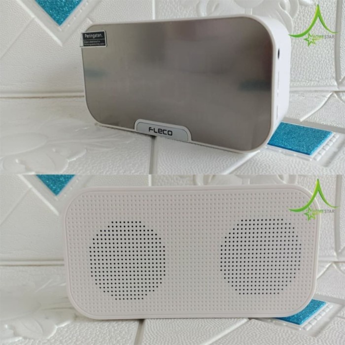 Fleco Q5 / Jam Alarm Q5 Bluetooth Speaker Miror Display - kami pasti ready speaker bluetooth bass murah jumbo besar full  cuci gudang 15 inch karaoke gmc super mini 2021  mic ukuran promo  aktif 20in 12in 20  ori 5 go 2 12 su